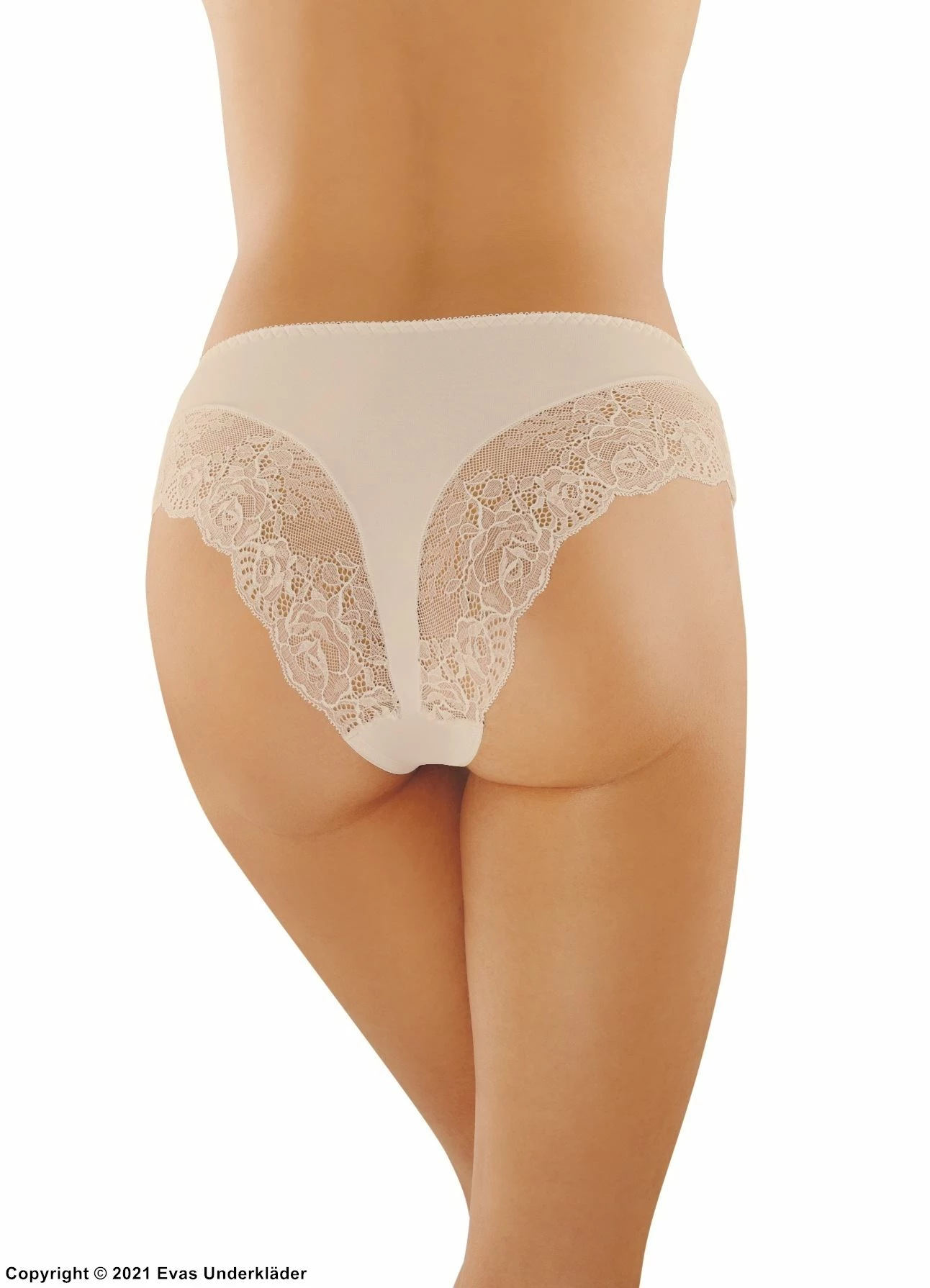 Romantic Cheeky Panties, Wide Lace Edge, Flowers 5 Romantic Cheeky Panties, Wide Lace Edge, Flowers - Image 5