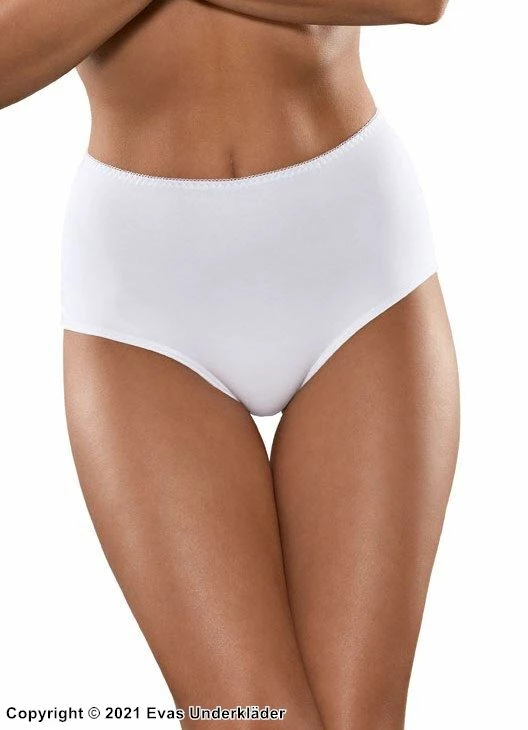 Romantic High Waist Panties, Lace Inlay, Plain Front, Flowers 2 Romantic High Waist Panties, Lace Inlay, Plain Front, Flowers - Image 2