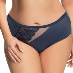 Romantic Cheeky Panties, Embroidery, Slightly Higher Waist, Sheer Inlay