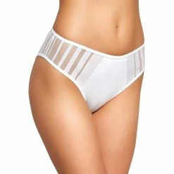 Comfortable Panties, Sheer Mesh, Vertical Stripes