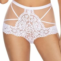 High Waist Panties, Sheer Mesh, Beautiful Lace, Straps