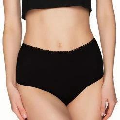 Romantic High Waist Panties, High Quality Cotton, Lace Panel, Plain Front -EVA’s  INTIMATES Shop briefs tanga panty 178 bl 155 5B45D 5Bfullsize5D