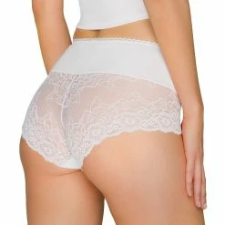 Romantic Panties, Soft Cotton, Floral Lace, Slightly Higher Waist