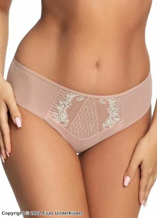 Romantic Panties, Embroidery, Mesh Inlay 1 Romantic Panties, Embroidery, Mesh Inlay