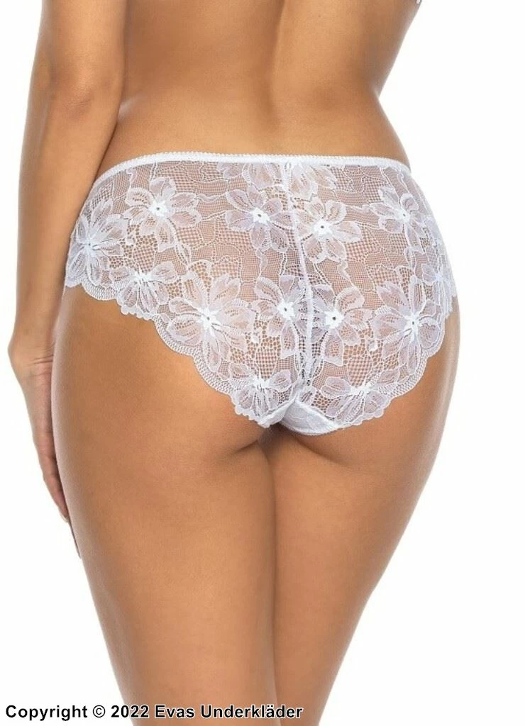 Romantic Panties, Sheer Lace, Flowers 1 Romantic Panties, Sheer Lace, Flowers