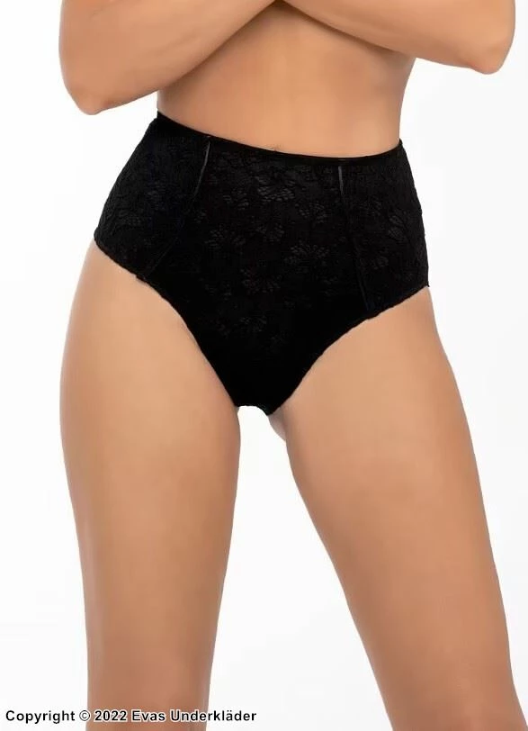 Romantic High Waist Panties, Soft Lace, Subtle Floral Pattern 4 Romantic High Waist Panties, Soft Lace, Subtle Floral Pattern - Image 4