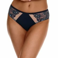 Romantic Cheeky Panties, Embroidery, Mesh Inlay, Invisible Under Clothes, Flowers