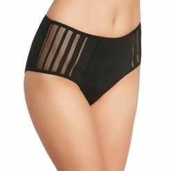 High Waist Panties, High Quality Cotton, Mesh Inlay
