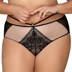 Elegant Panties, Floral Lace, Mesh Inlay, Flowers