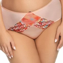 High Waist Panties, Geometric Pattern, Plus Size