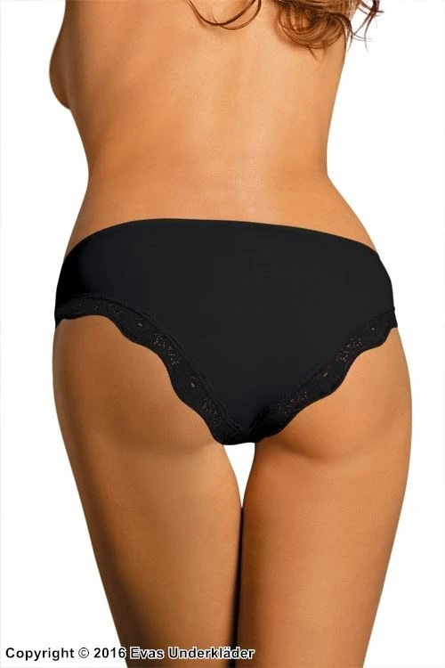 Classic Briefs, High Quality Cotton, Lace Edge 3 Classic Briefs, High Quality Cotton, Lace Edge - Image 3