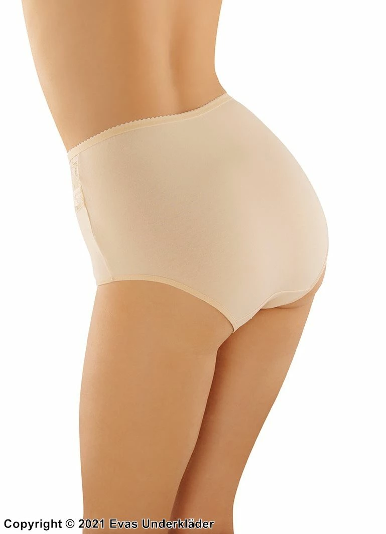 High Waist Panties, High Quality Cotton, Lace Overlay, S To 3XL 3 High Waist Panties, High Quality Cotton, Lace Overlay, S To 3XL - Image 3