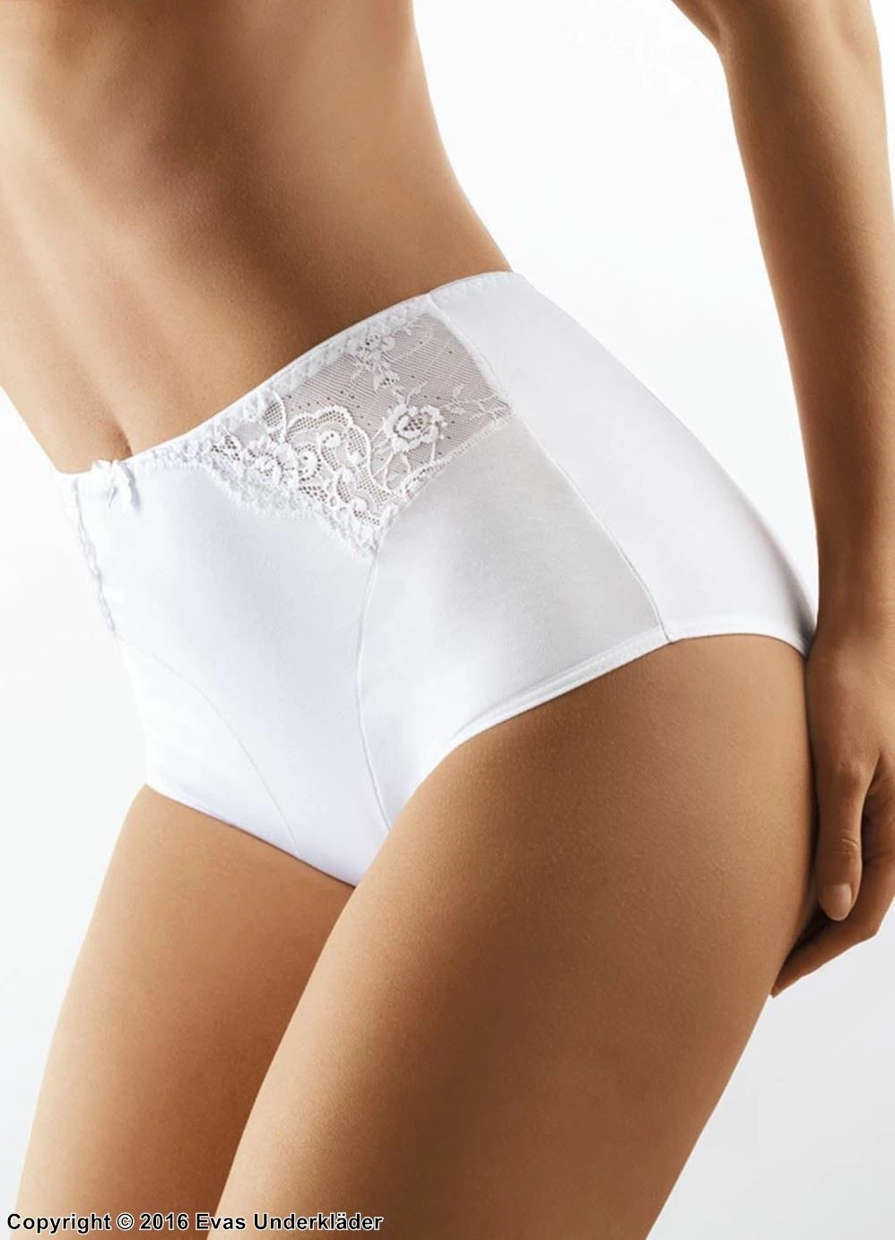 High Waist Panties, High Quality Cotton, Lace Overlay, S To 3XL 1 High Waist Panties, High Quality Cotton, Lace Overlay, S To 3XL