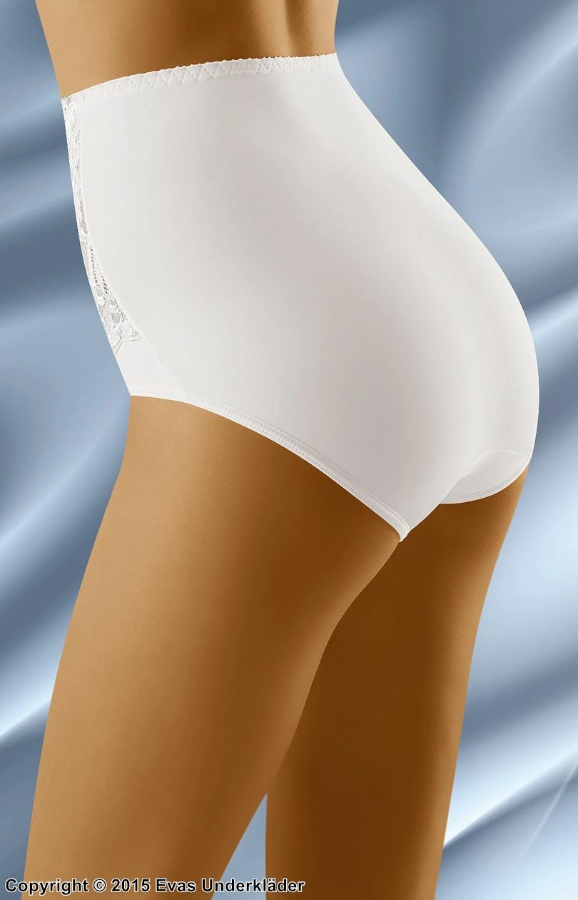 Beautiful Maxi Briefs, Lace, High Waist, Plain Back 3 Beautiful Maxi Briefs, Lace, High Waist, Plain Back - Image 3