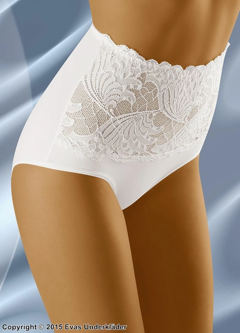 Beautiful Maxi Briefs, Lace, High Waist, Plain Back 1 Beautiful Maxi Briefs, Lace, High Waist, Plain Back