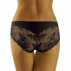 Romantic Panties, Soft Microfiber, Lace Panels, Plain Front