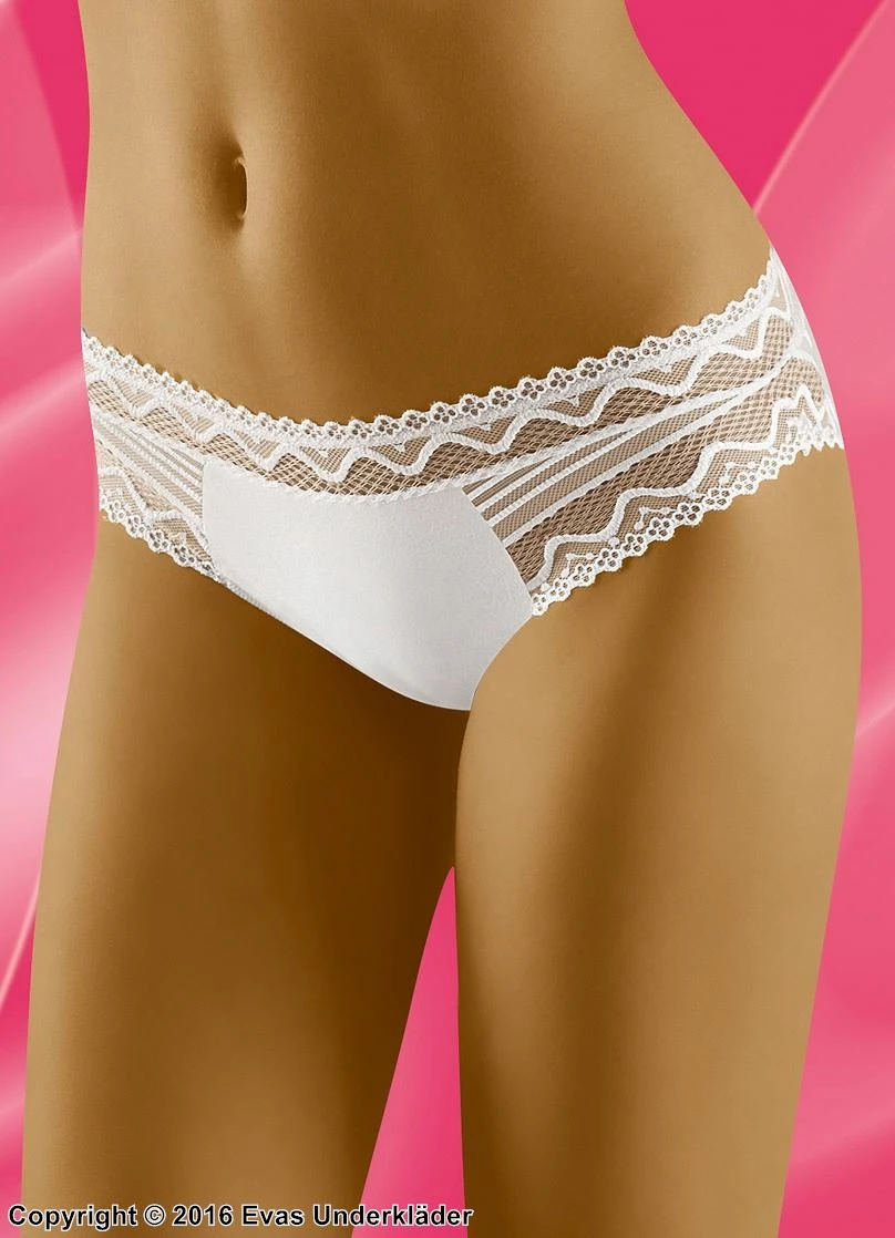 Panties, Cotton, Lace Edge, Intricate Pattern 4 Panties, Cotton, Lace Edge, Intricate Pattern - Image 4