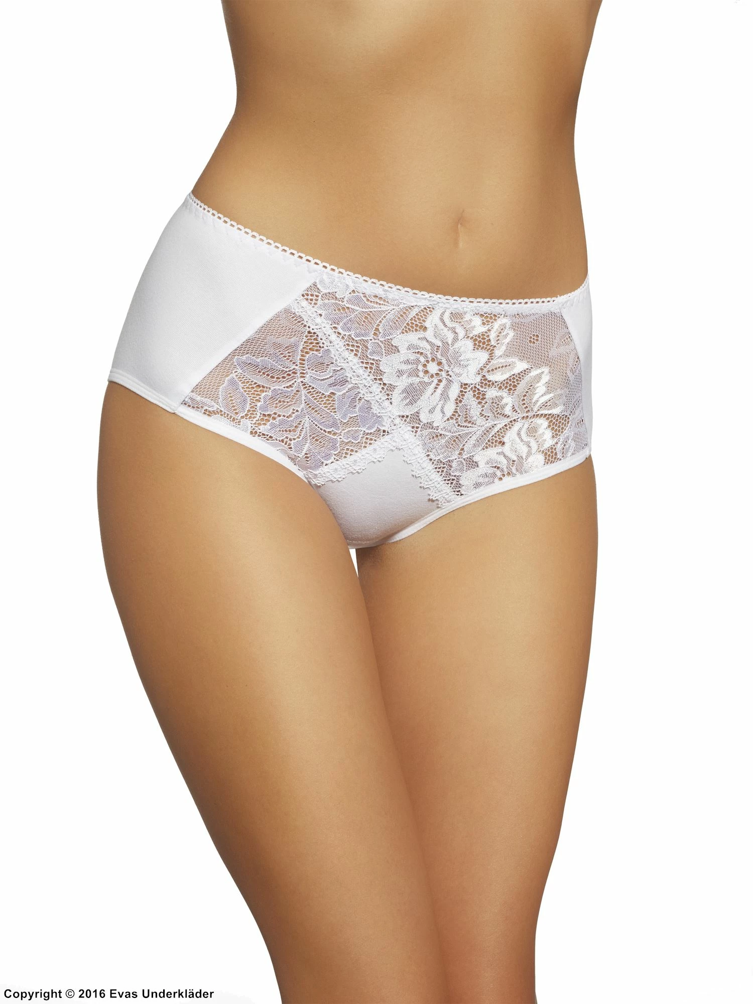 Beautiful Briefs, Cotton, Lace Panel, Slightly Higher Waist 2 Beautiful Briefs, Cotton, Lace Panel, Slightly Higher Waist - Image 2