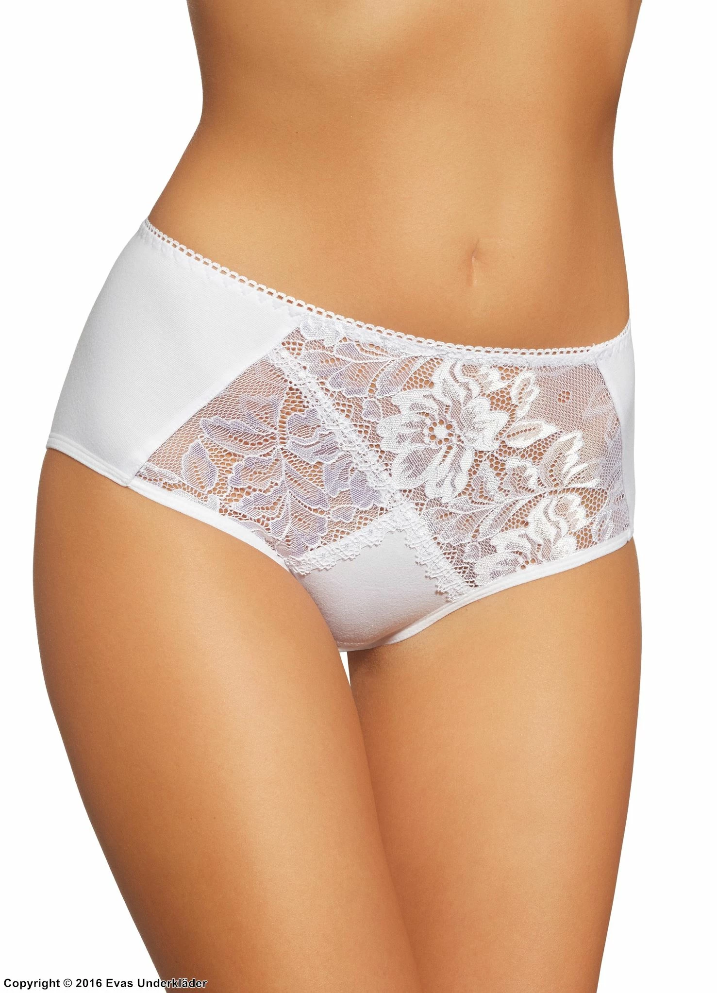 Beautiful Briefs, Cotton, Lace Panel, Slightly Higher Waist 1 Beautiful Briefs, Cotton, Lace Panel, Slightly Higher Waist
