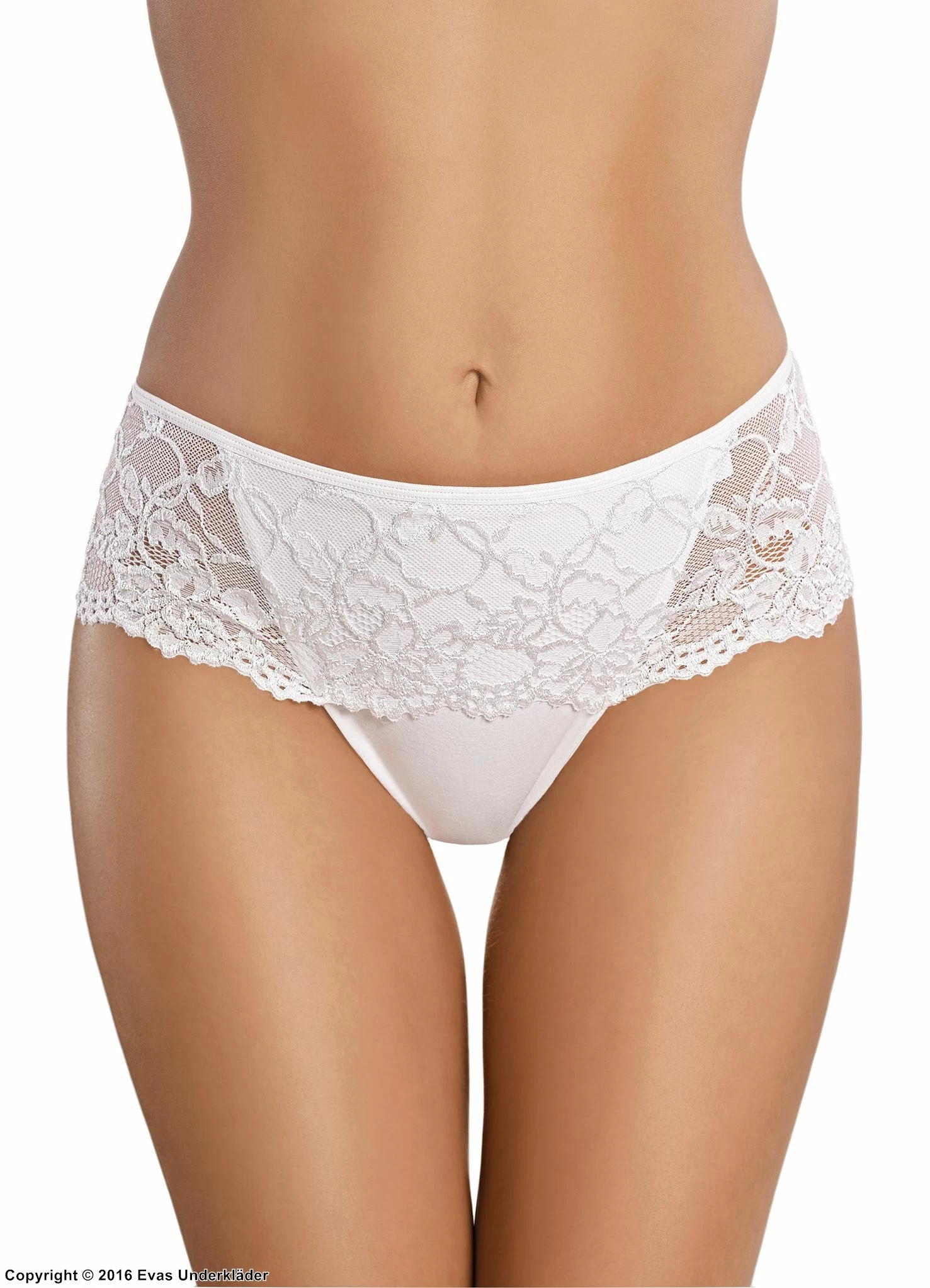 Cheeky Panties, Lace Overlay, Slightly Higher Waist 1 Cheeky Panties, Lace Overlay, Slightly Higher Waist