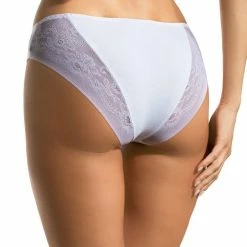 Classic Briefs, Cotton, Lace Inlays, Plain Front