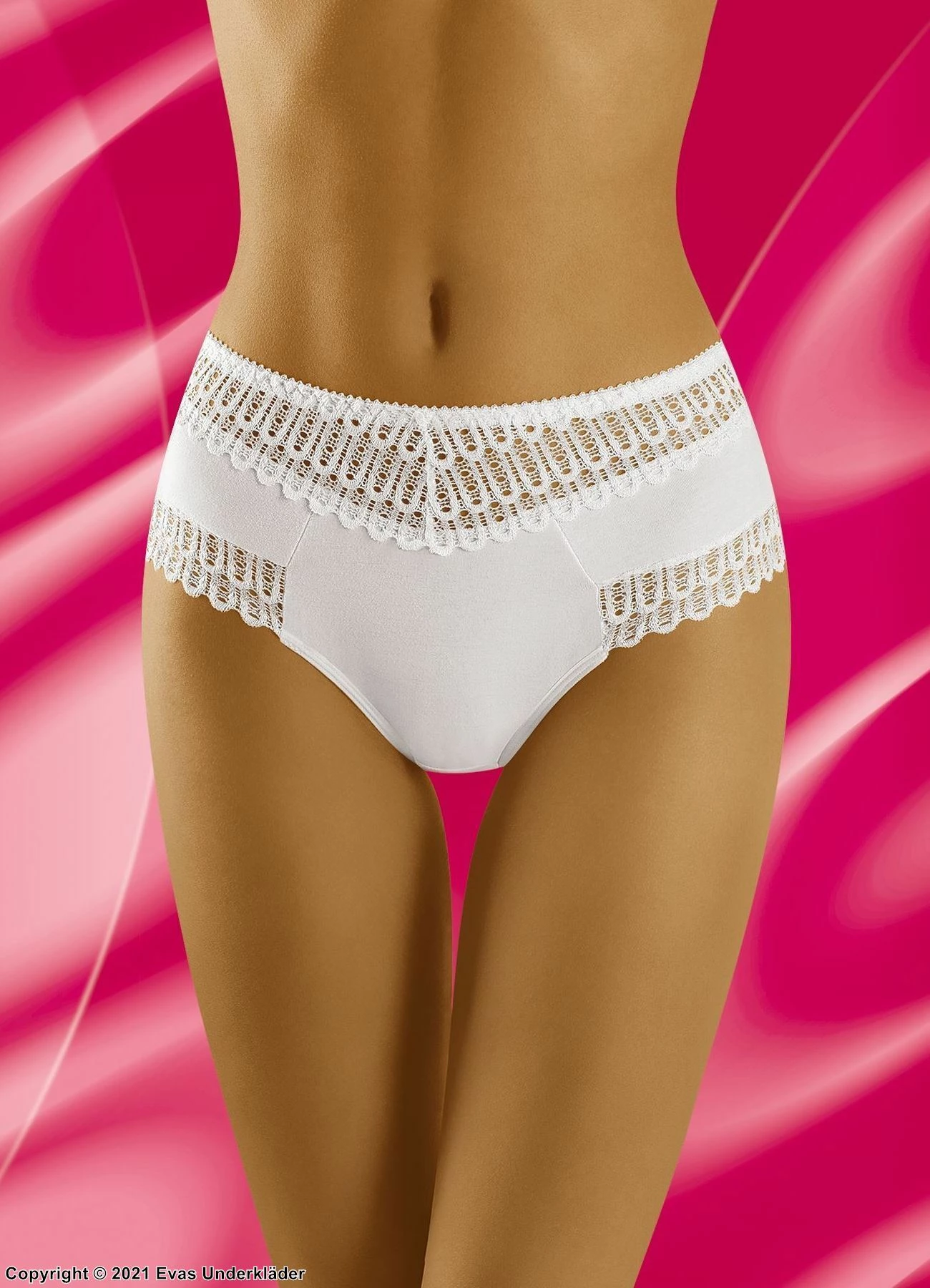 Briefs, Cotton, Lace Inlays 1 Briefs, Cotton, Lace Inlays