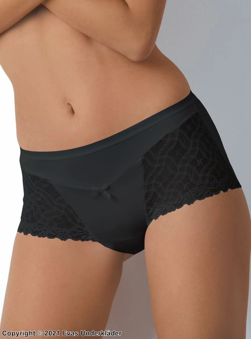 Romantic Hipster Panties, Lace Inlays 2 Romantic Hipster Panties, Lace Inlays - Image 2