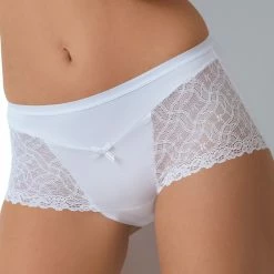 Romantic Hipster Panties, Lace Inlays