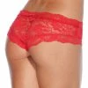 Romantic Cheeky Panties, Open Crotch, Floral Lace
