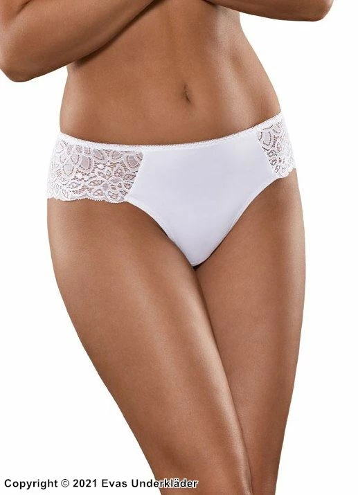 Beautiful Thong, Lace Inlay, Flowers 3 Beautiful Thong, Lace Inlay, Flowers - Image 3