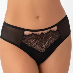 Brazilian Panties, Sheer Mesh, Eyelash Lace