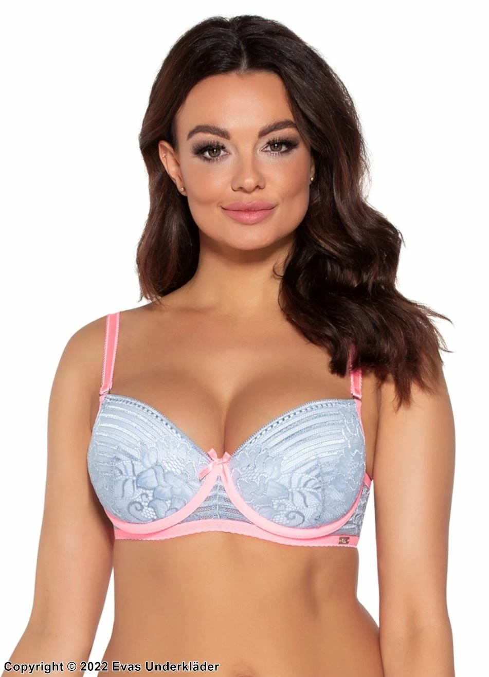 Exclusive Push-up Bra, Floral Lace, Cheerful Colors 1 Exclusive Push-up Bra, Floral Lace, Cheerful Colors