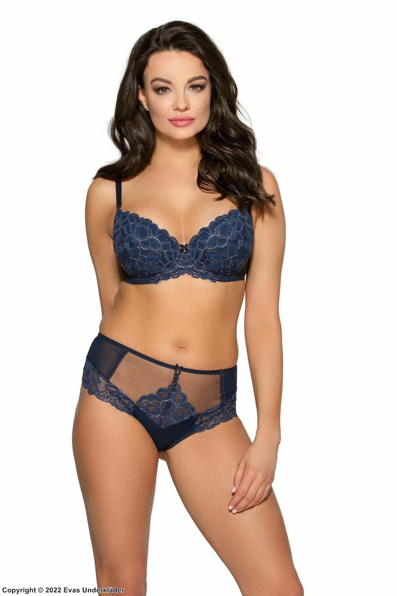 Beautiful Push-up Bra, Lace Trim, Leaves 2 Beautiful Push-up Bra, Lace Trim, Leaves - Image 2