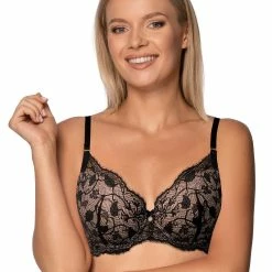 Romantic Push-up Bra, Eyelash Lace, Leaves