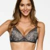 Exclusive Push-up Bra, Lace Cups, Flowers