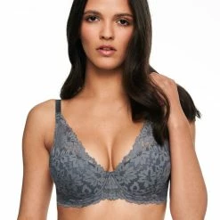 Beautiful Push-up Bra, Lace Overlay, Flowers
