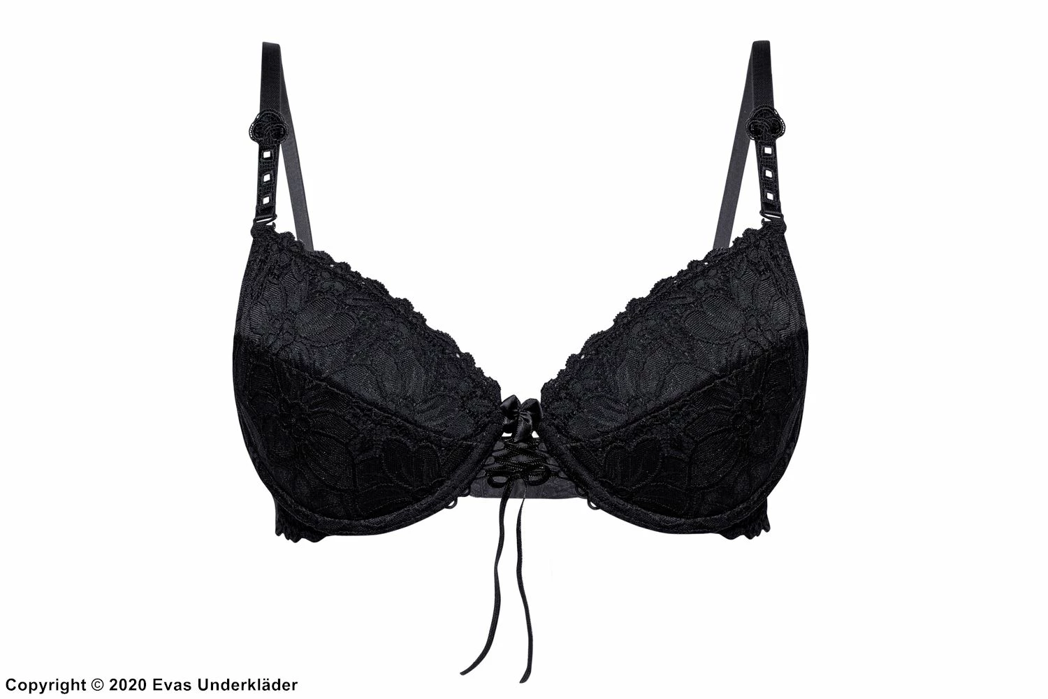 Romantic Push-up Bra, Lacing, Lace Cups, A To D-cup 11 Romantic Push-up Bra, Lacing, Lace Cups, A To D-cup - Image 11