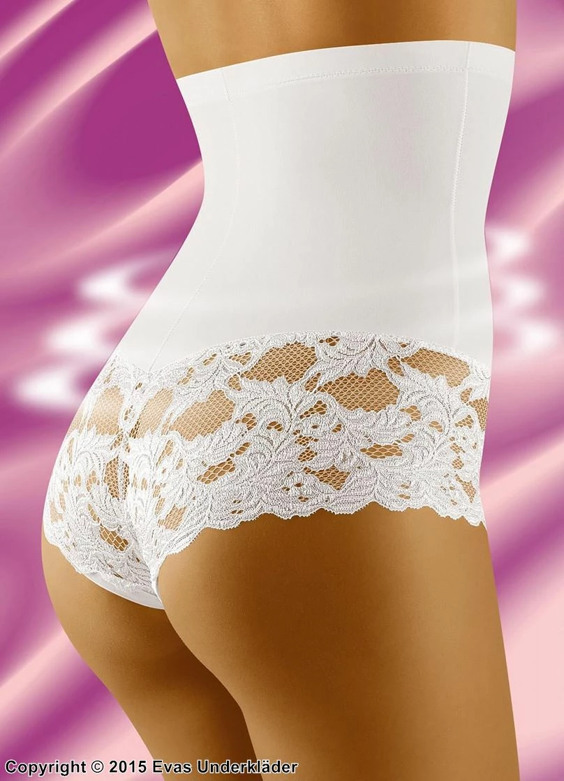 Shaping Panties, Lace Inlay, Very High Waist 1 Shaping Panties, Lace Inlay, Very High Waist