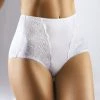 Romantic High Waist Panties, Lace Overlay