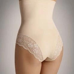 Shapewear Panty Cincher, Lace Edge, Waist And Belly Control