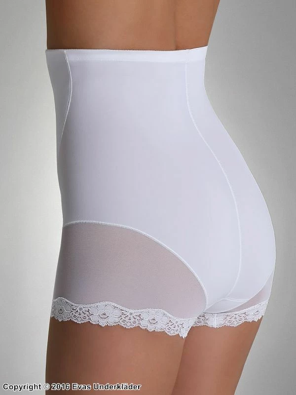 Shapewear Boyshort Briefs, Lace Trim, Anti-slip Silicone Band 2 Shapewear Boyshort Briefs, Lace Trim, Anti-slip Silicone Band - Image 2
