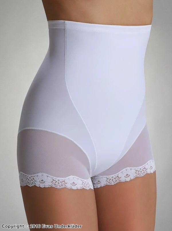 Shapewear Boyshort Briefs, Lace Trim, Anti-slip Silicone Band 3 Shapewear Boyshort Briefs, Lace Trim, Anti-slip Silicone Band - Image 3