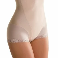 Shapewear Boyshort Briefs, Lace Trim, Anti-slip Silicone Band