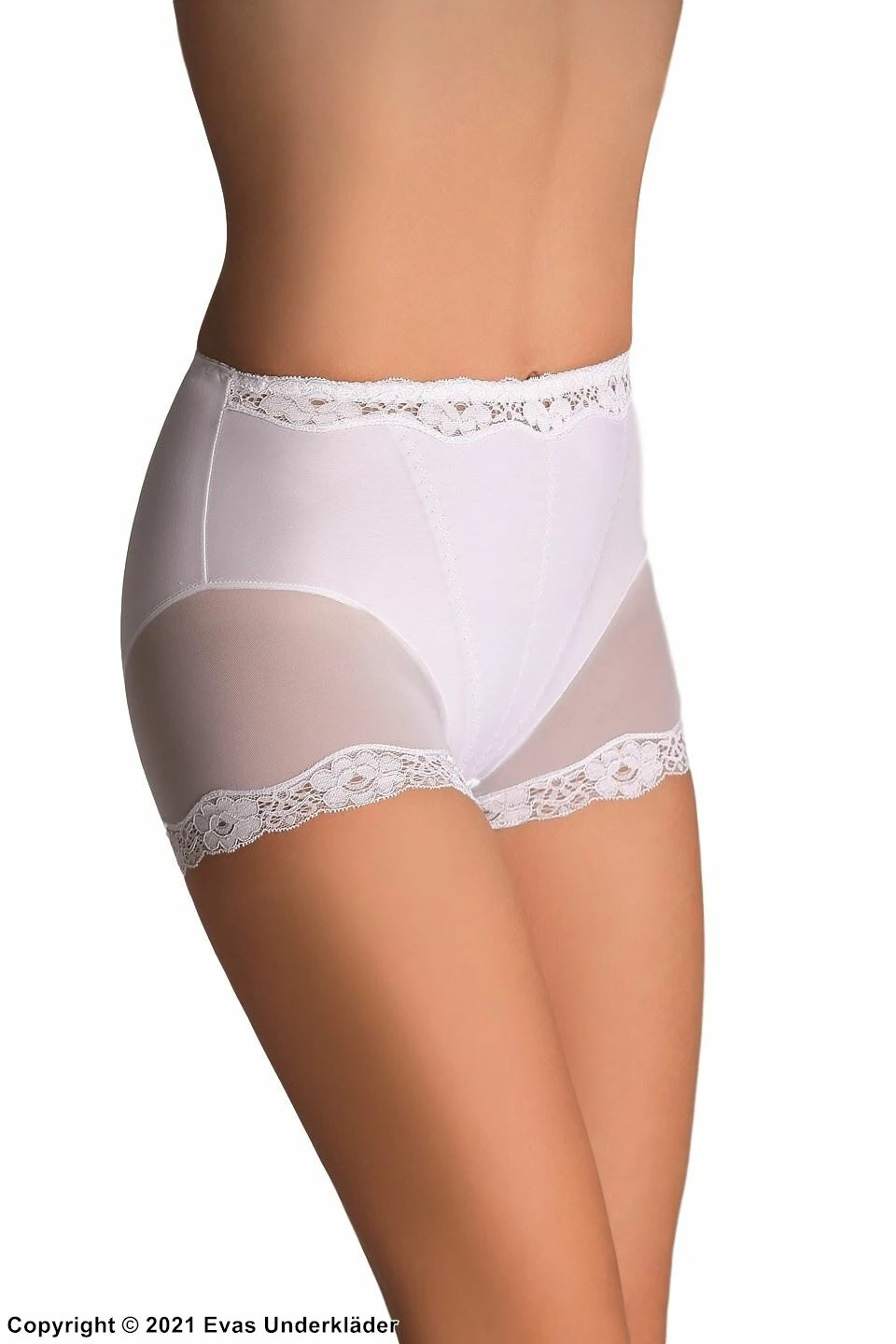 Boxer Shorts, Lace Trim, Sheer Inlays, Belly Control 2 Boxer Shorts, Lace Trim, Sheer Inlays, Belly Control - Image 2