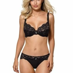 Soft Cup Bra, Luxurious Lace, Small Rhinestones -EVA’s  INTIMATES Shop soft bra 100 ro newia soft 5B35D 5Bfullsize5D