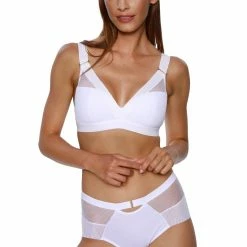 Sports Bra, Wide Shoulder Straps, Mesh Overlay -EVA’s  INTIMATES Shop soft bra 109 ki 748 lara 5B15D 5Bfullsize5D