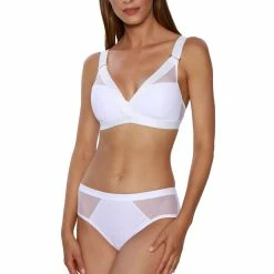 Sports Bra, Wide Shoulder Straps, Mesh Overlay -EVA’s  INTIMATES Shop soft bra 109 ki 748 lara 5B25D 5Bfullsize5D