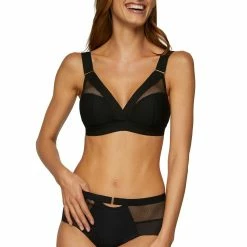 Sports Bra, Wide Shoulder Straps, Mesh Overlay -EVA’s  INTIMATES Shop soft bra 109 ki 748 lara 5B45D 5Bfullsize5D
