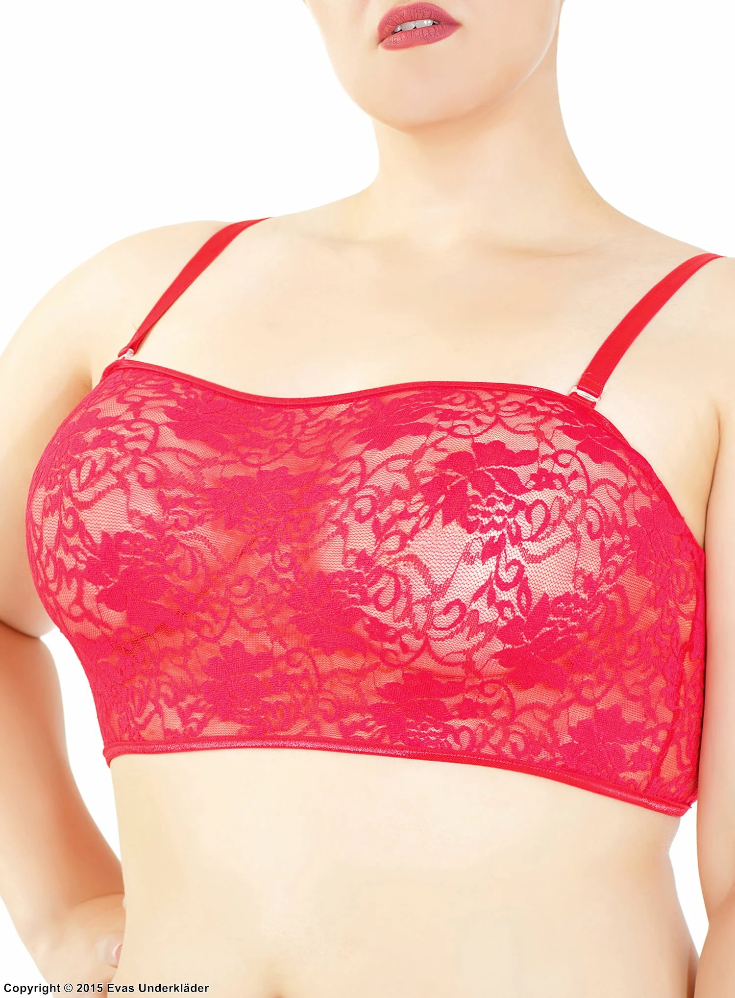 Bralette, Stretch Lace, Flowers, Plus Size 4 Bralette, Stretch Lace, Flowers, Plus Size - Image 4