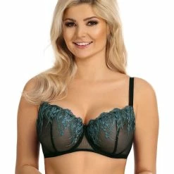 Exclusive Bra, Sheer Mesh, Embroidery, Intricate Pattern, B To I-cup